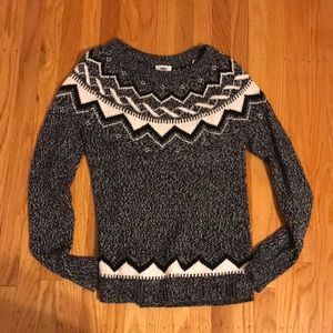 Black and white sweater